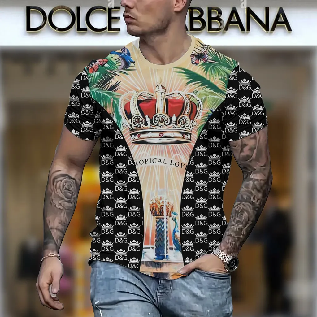 Dolce & Gabbana Crown Luxury Brand Premium Unisex T-Shirt Fashion Style Outfit For Men Women