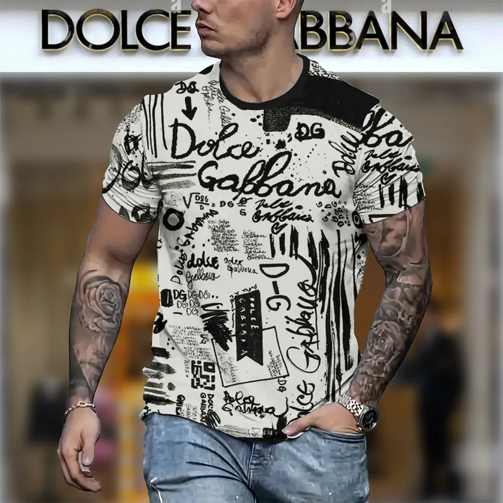 Dolce & Gabbana Signature Black White Luxury Brand Premium Unisex T-Shirt Fashion Style Outfit For Men Women
