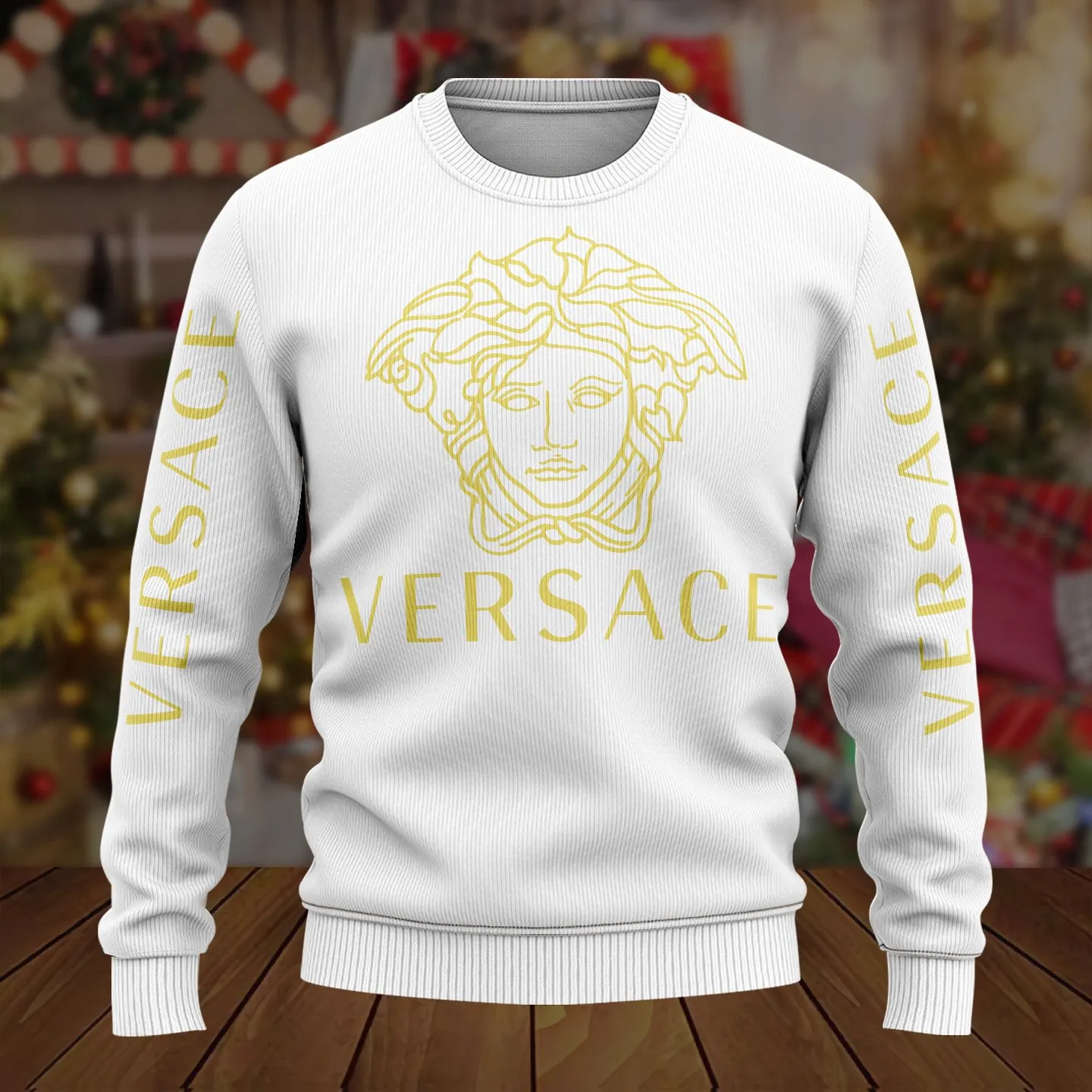 Versace Medusa White Luxury Brand Premium Sweatshirt Sweater Fashion Style Special Collection Outfits For Men Women
