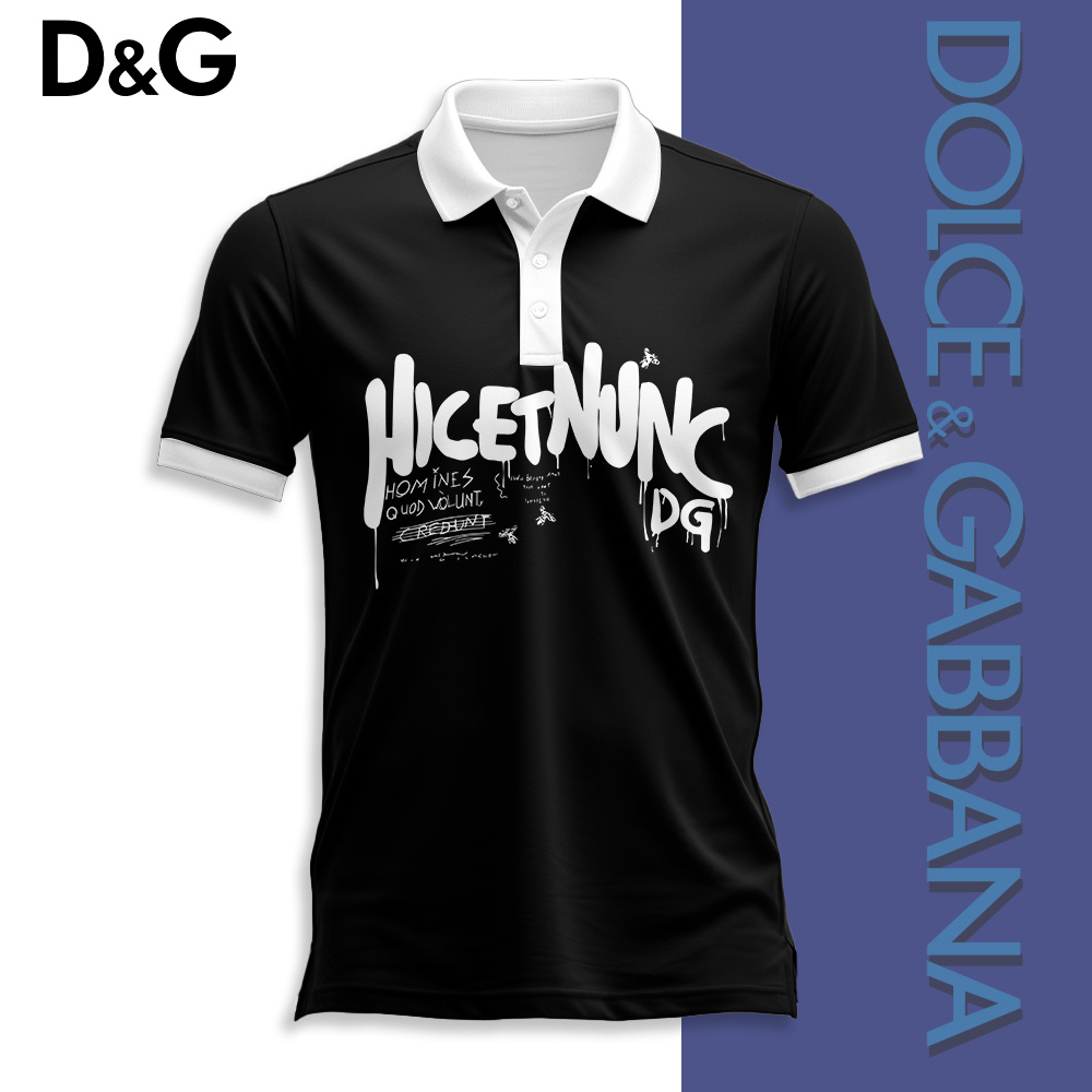 Dolce & Gabbana Pattern Black Luxury Brand Polo Shirt Fashion Style Premium Outfit Special Collection For Men Women