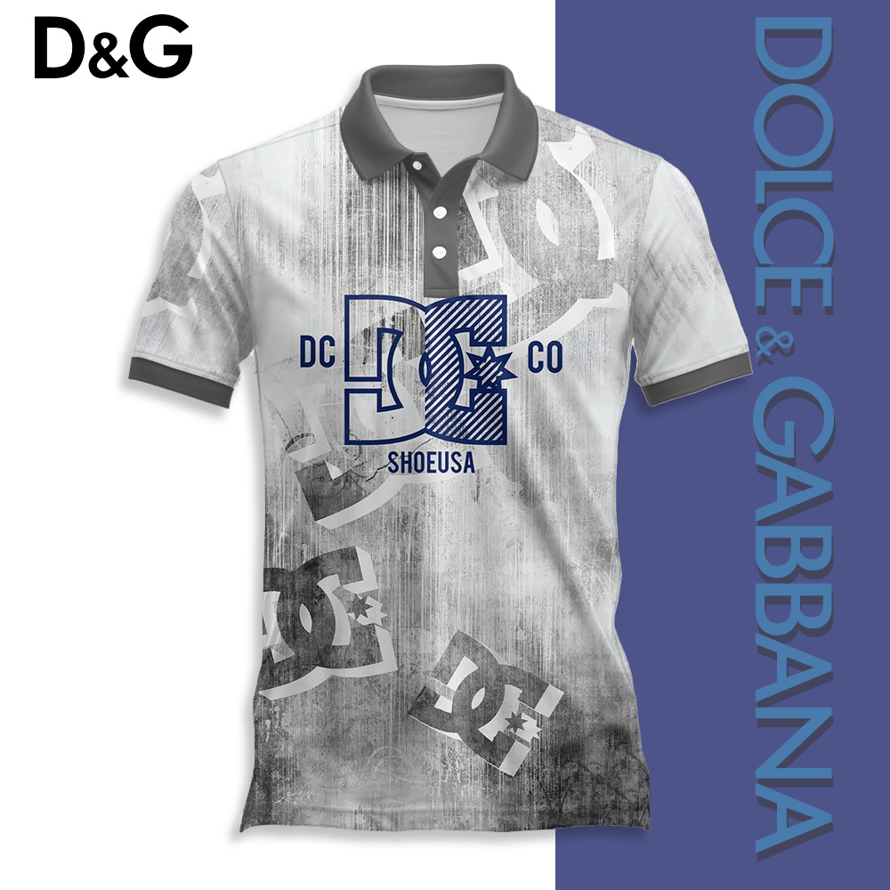 Dolce & Gabbana Grey Luxury Brand Polo Shirt Fashion Style Premium Outfit Special Collection For Men Women