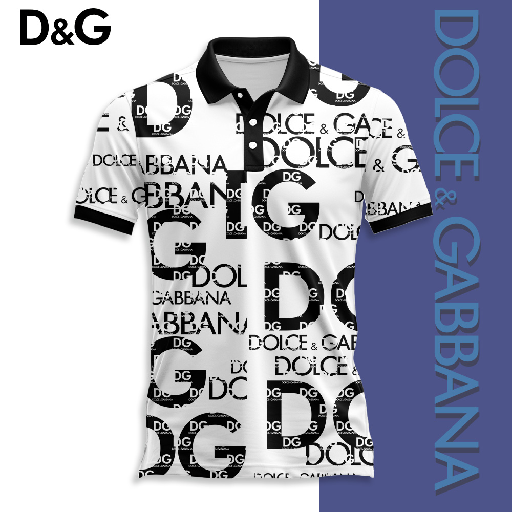 Dolce & Gabbana Black White Luxury Brand Polo Shirt Fashion Style Premium Outfit Special Collection For Men Women