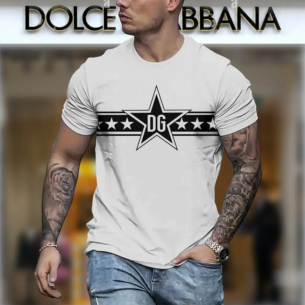 Dolce & Gabbana Star White Luxury Brand Premium Unisex T-Shirt Fashion Style Outfit For Men Women