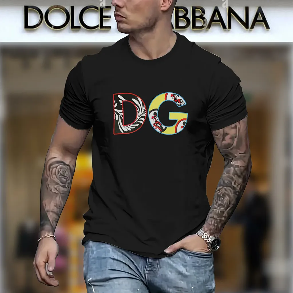 Dolce & Gabbana Logo Black Luxury Brand Premium Unisex T-Shirt Fashion Style Outfit For Men Women
