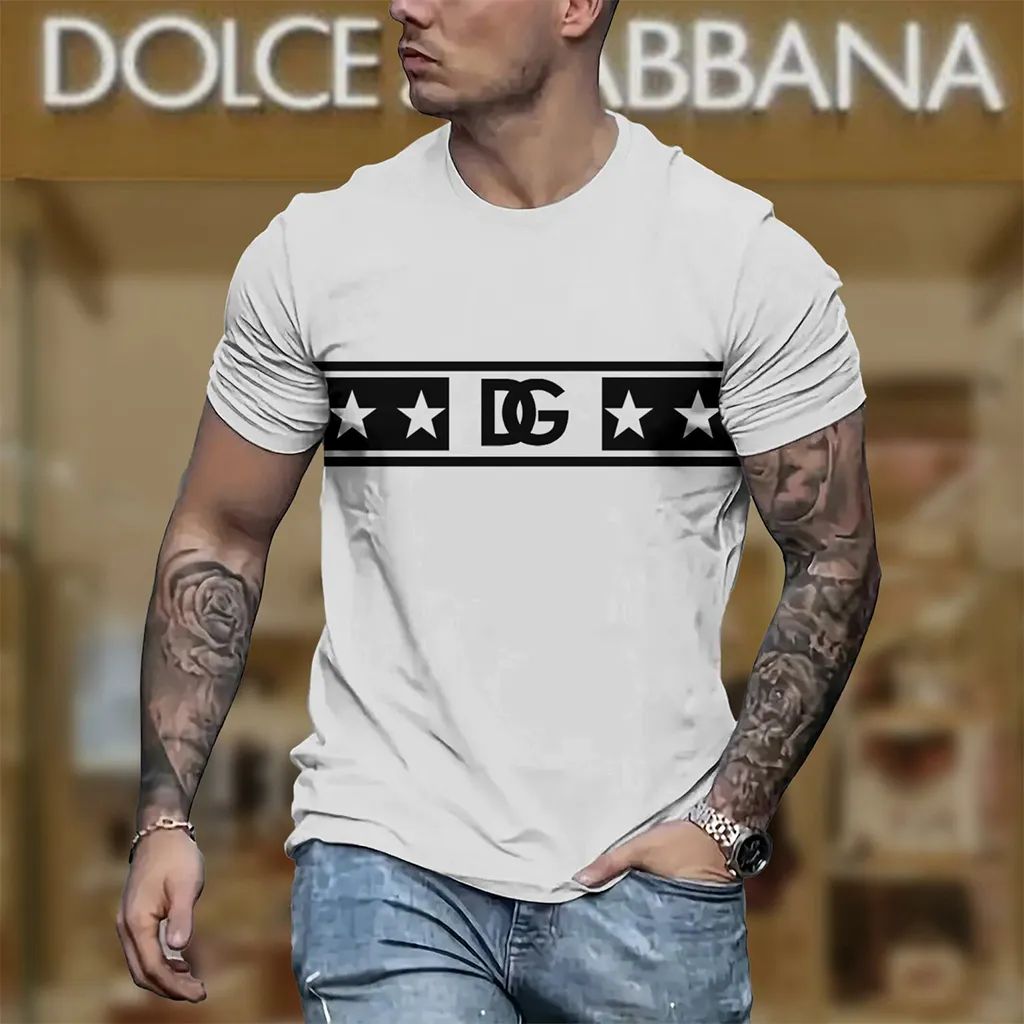 Dolce & Gabbana Black White Luxury Brand Premium Unisex T-Shirt Fashion Style Outfit For Men Women