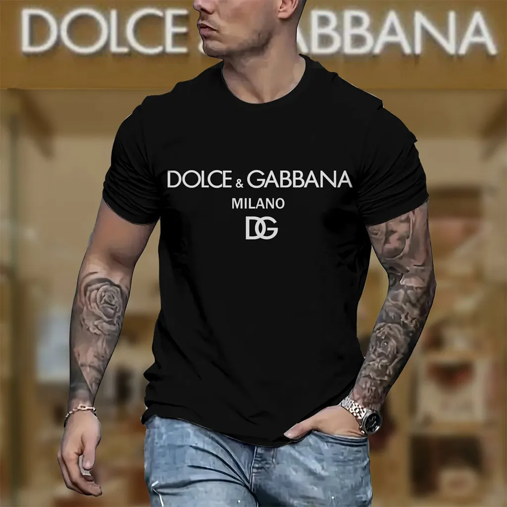 Dolce & Gabbana Milano Black Luxury Brand Premium Unisex T-Shirt Fashion Style Outfit For Men Women