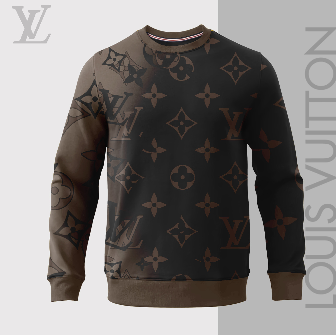 Louis Vuitton LV Brown Luxury Brand Premium Sweatshirt Sweater Fashion Style Collection Special Outfit For Men Women