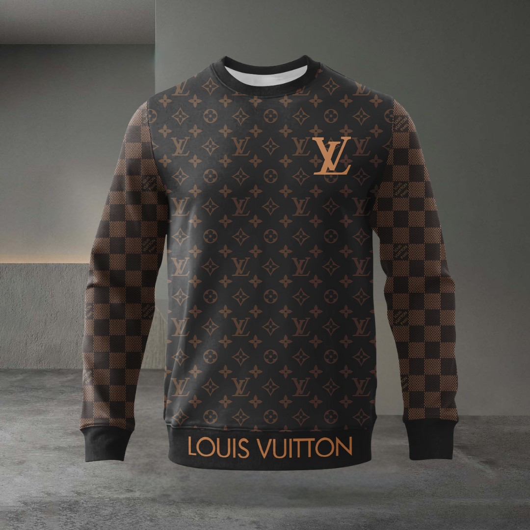 Louis Vuitton Paris LV Luxury Brand Premium Sweatshirt Sweater Fashion Style Collection Special Outfit For Men Women