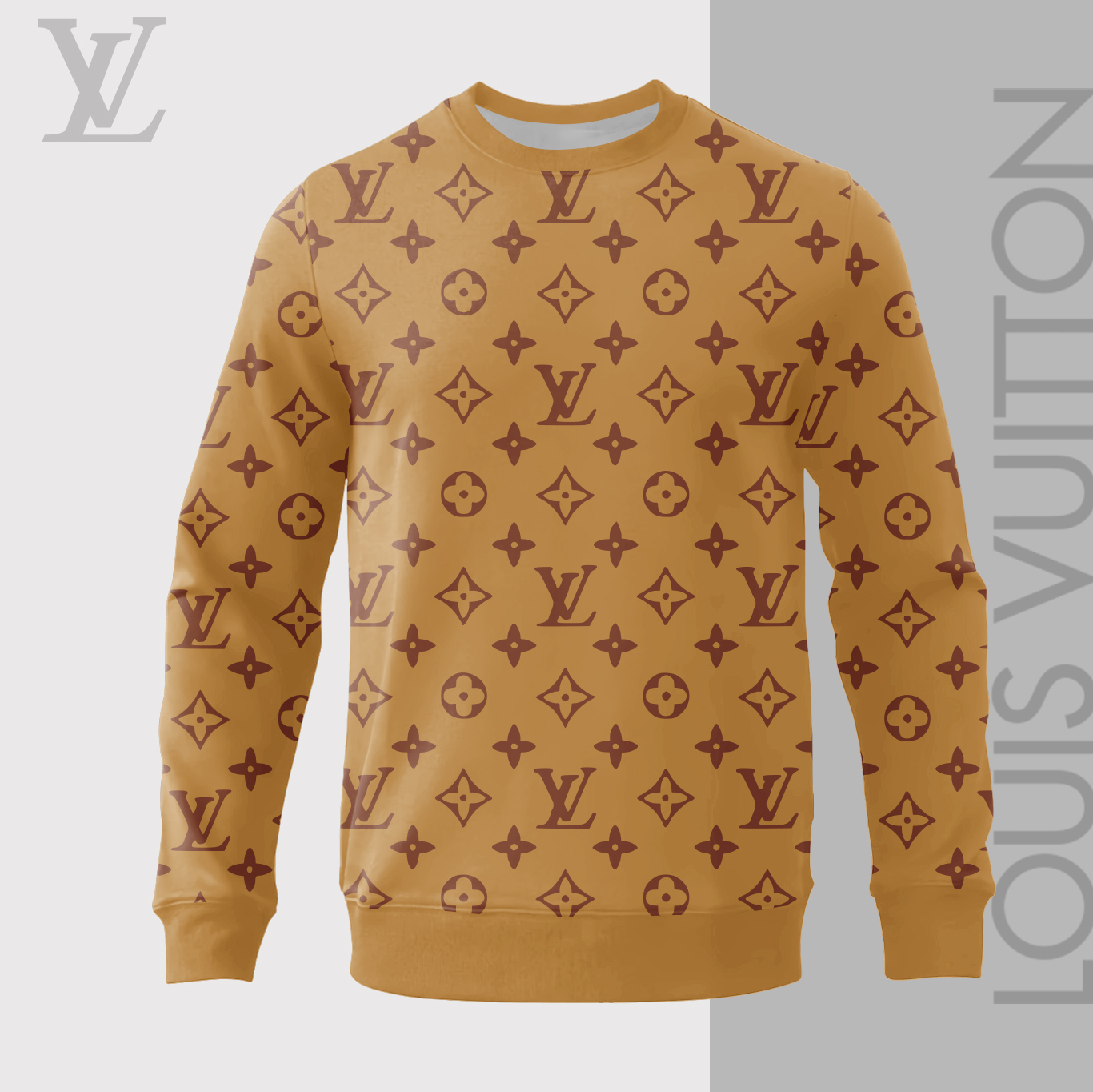 Louis Vuitton LV Yellow Luxury Brand Sweatshirt Sweater Fashion Style Premium Collection Special Outfit For Men Women