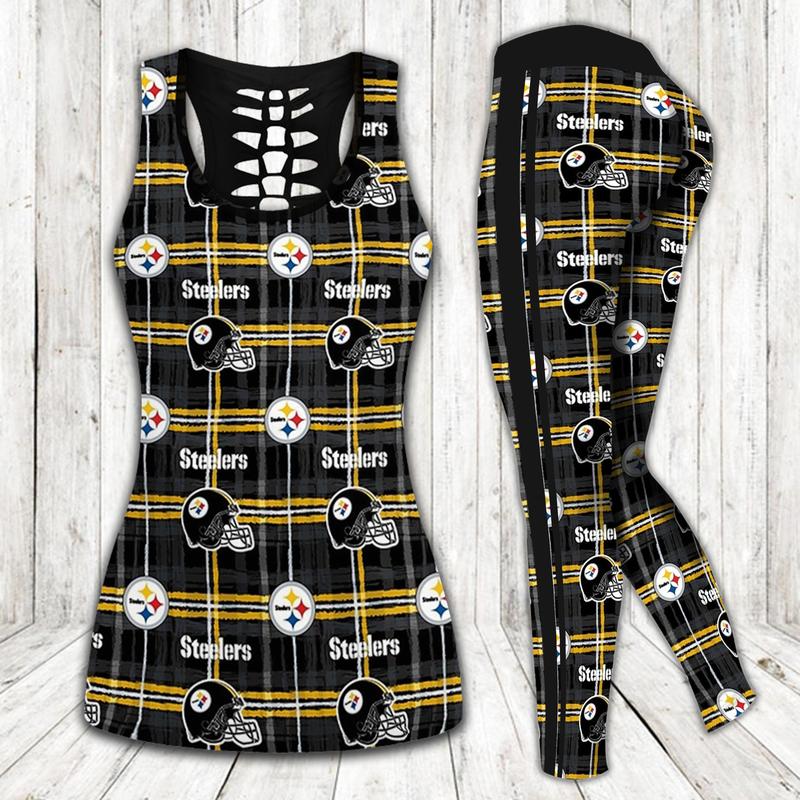 Pittsburgh steelers nfl tank top leggings sport clothing clothes outfit gym for women 37 htls