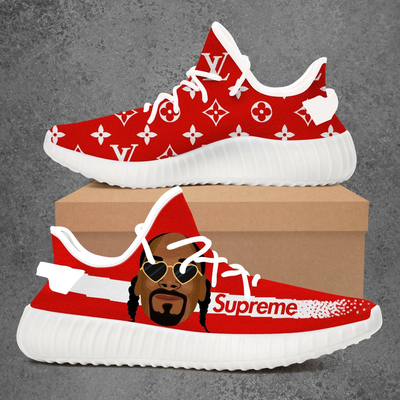 Buy louis vuitton supreme snoop dogg yeezy boost shoes sport sneakers best lv gifts for men women 86 yzes