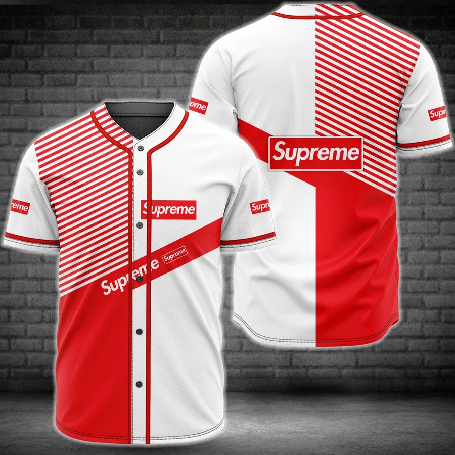 Buy supreme baseball jersey shirt luxury clothing clothes sport outfit for men women 27 mte