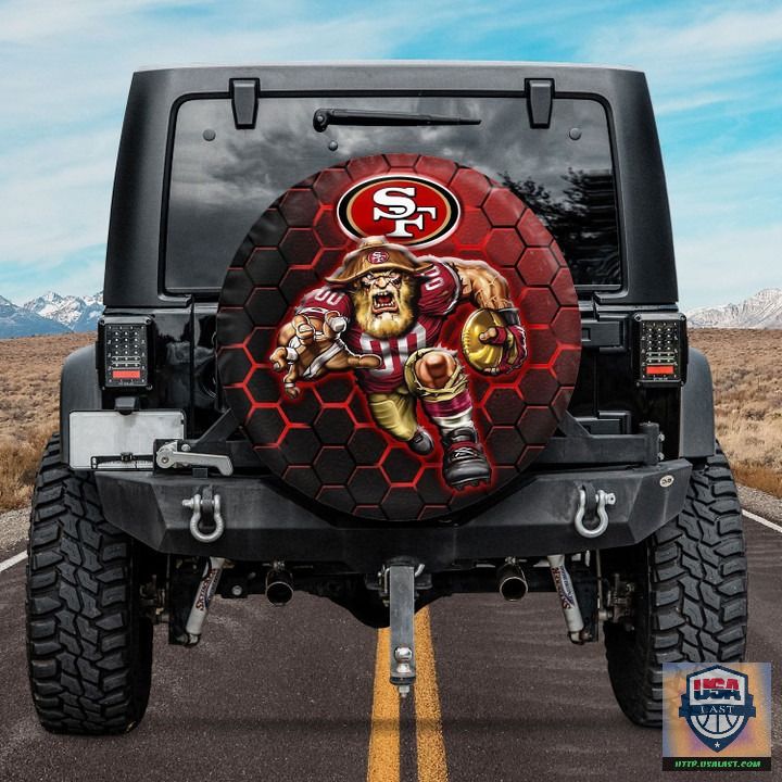 San francisco 49ers nfl mascot spare tire cover