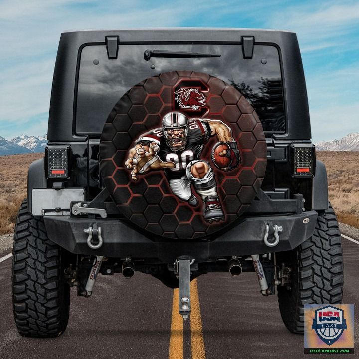 South carolina gamecocks ncaa mascot spare tire cover