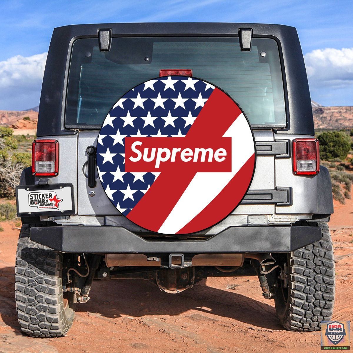 Supreme american flag spare tire cover