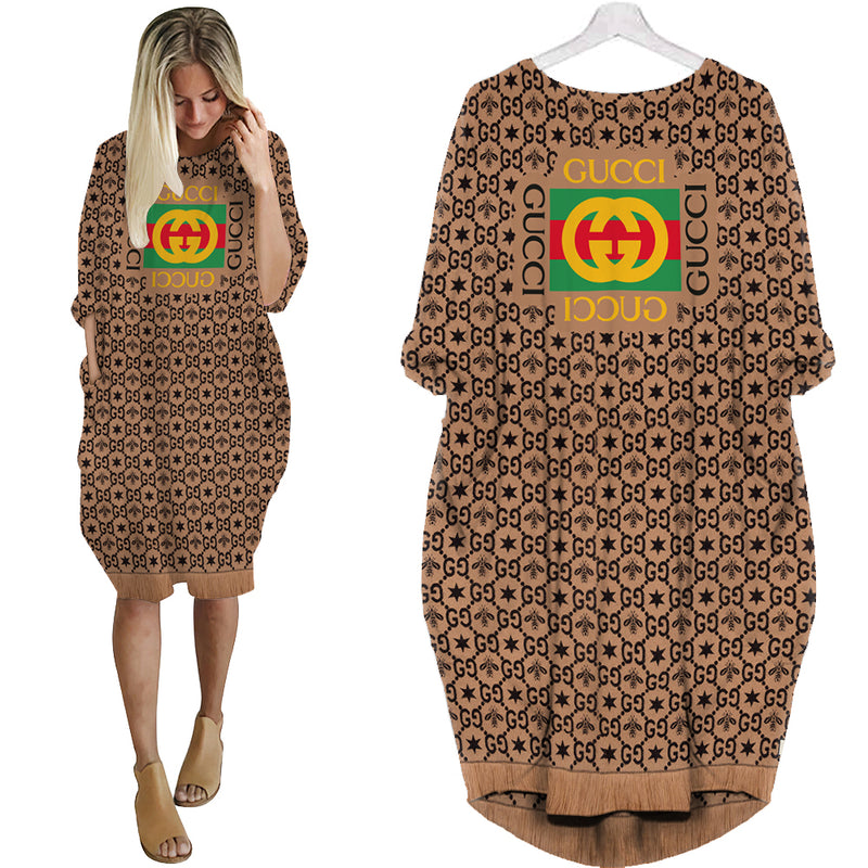
gucci star bee batwing pocket dress luxury brand clothing clothes outfit for women hot 2023
