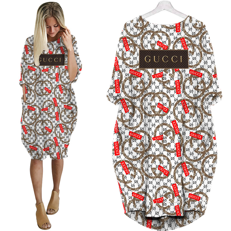 
gucci white batwing pocket dress luxury brand clothing clothes outfit for women hot 2023
