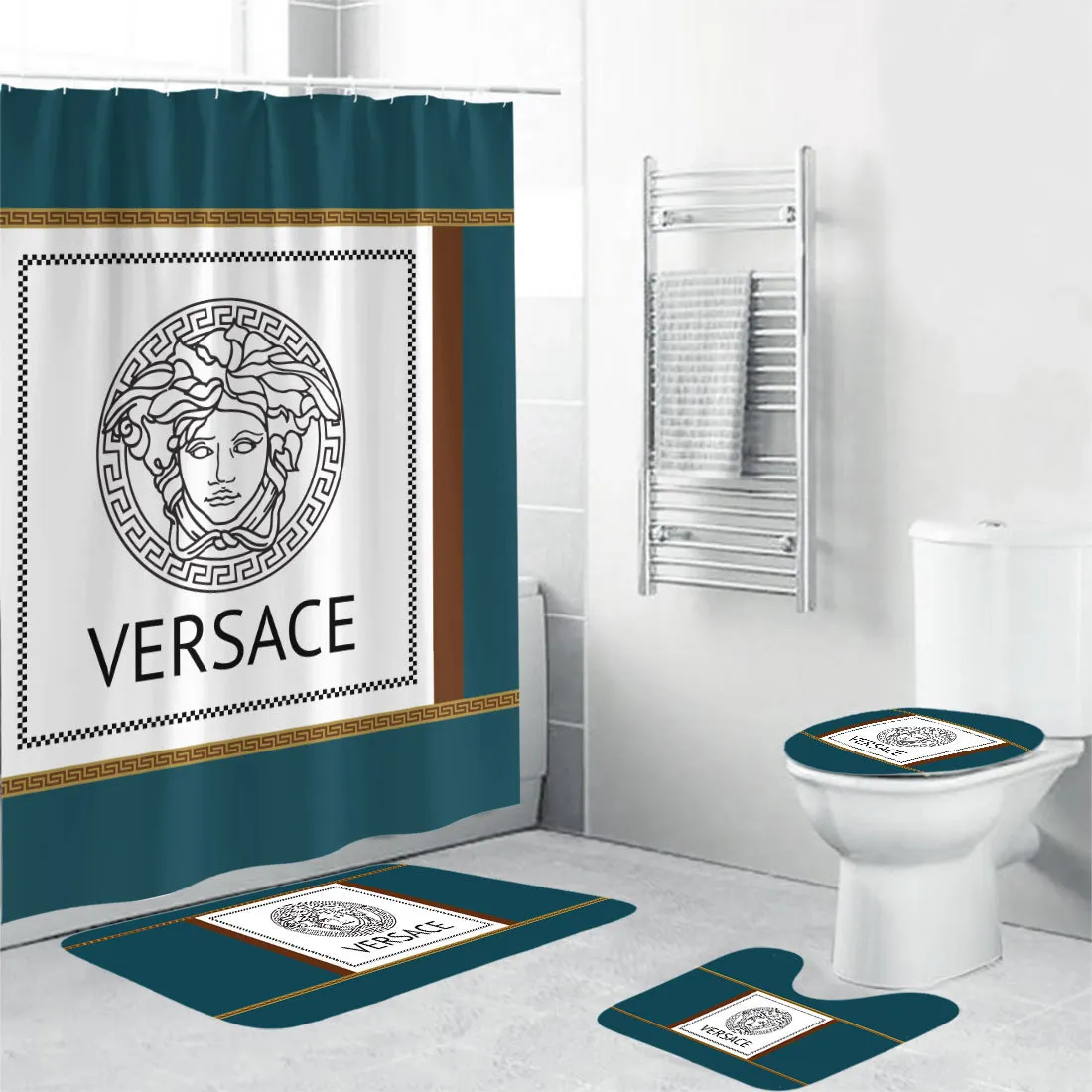 versace fashion luxury brand premium bathroom set home decor