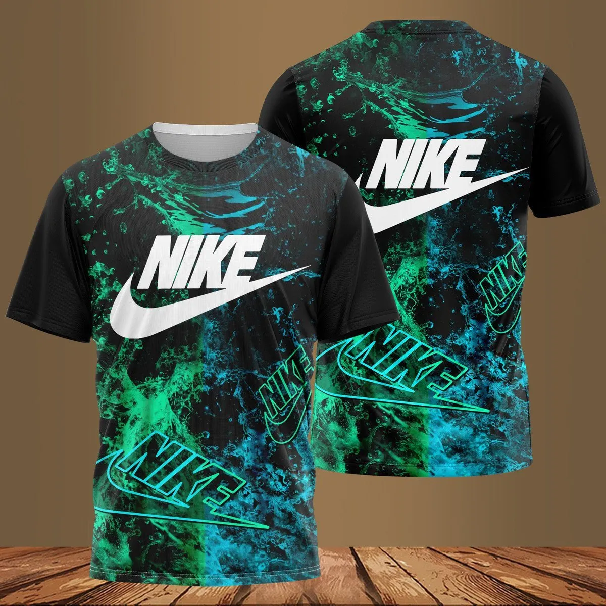 
                nike blue green premium luxury brand t-shirt outfit for men women
            