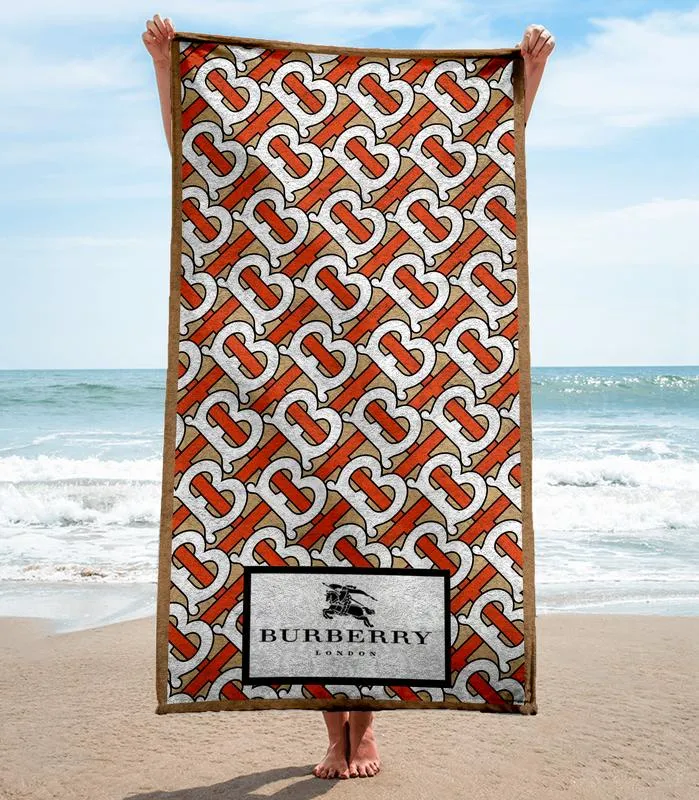 Burberry London Premium Beach Towel Luxury Brand For Summer Swimming Shower Sunshine