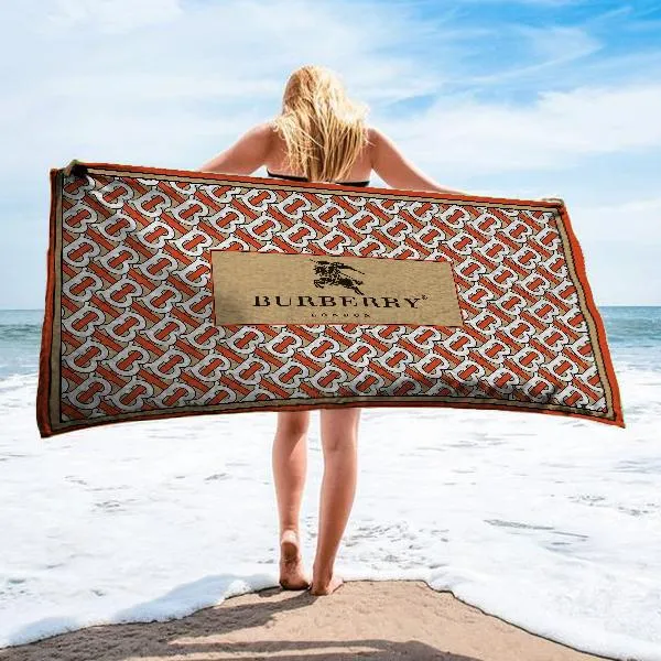 Burberry Premium Beach Towel Luxury Brand For Summer Swimming Shower Sunshine
