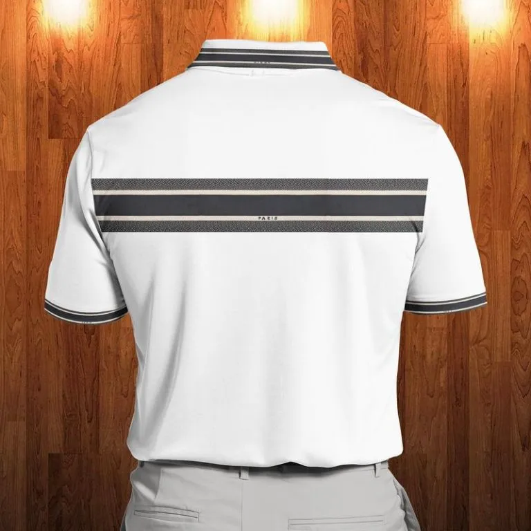 Christian Dior White Polo Shirt Premium Luxury Brand Clothing Outfit For Men Golf Tennis Outfit