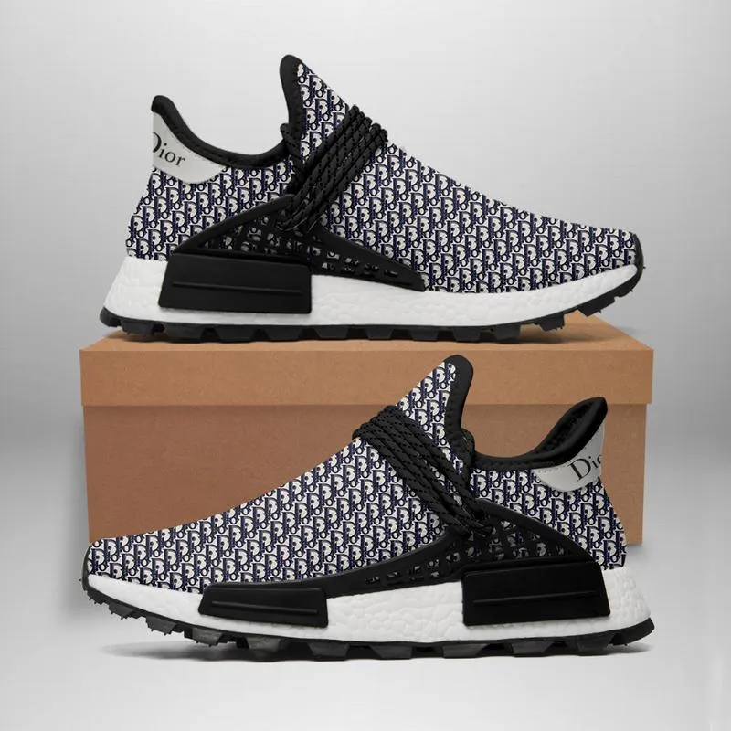 Dior Black White NMD Human Shoes Luxury Brand Gifts For Men Women