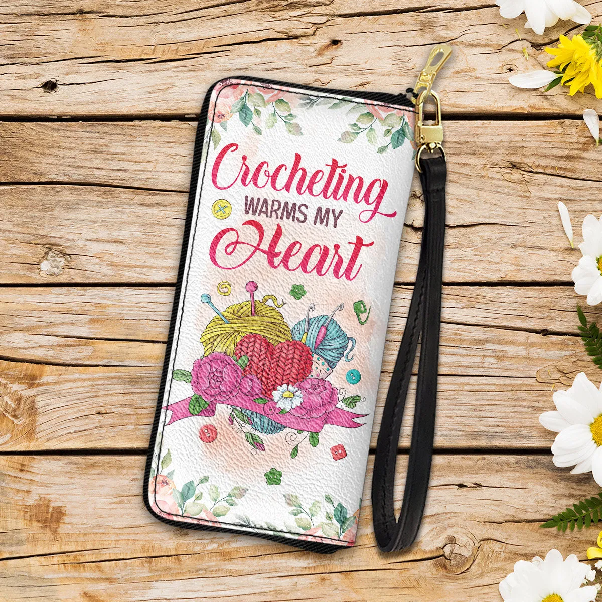 Crochet Crocheting Warms My Heart Women Purse Accessories For Beauty