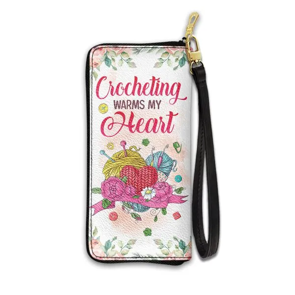 Crochet Crocheting Warms My Heart Women Purse Accessories For Beauty