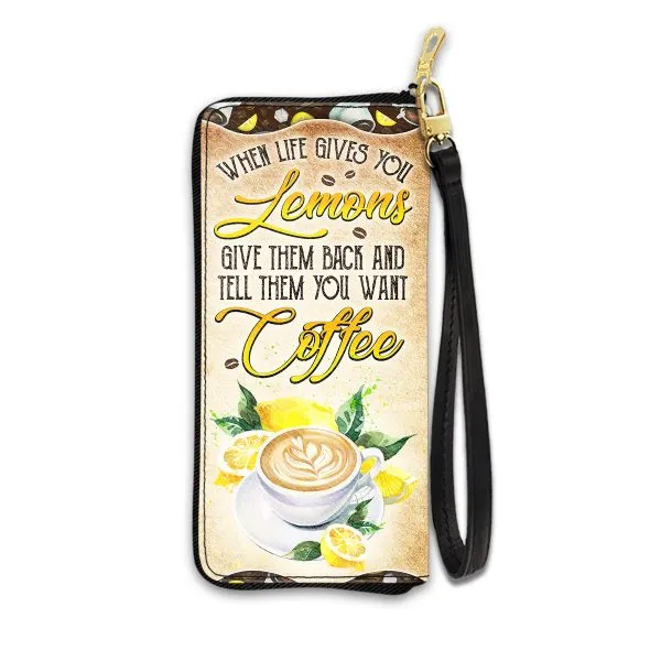 Coffee When Life Gives You Lemons Give Them Back Women Purse Accessories For Beauty