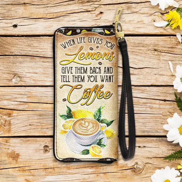 Coffee When Life Gives You Lemons Give Them Back Women Purse Accessories For Beauty