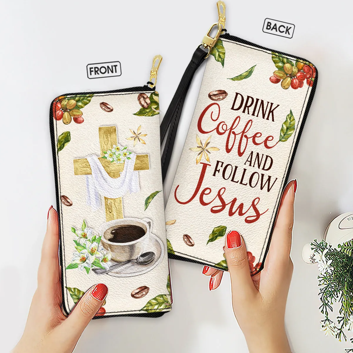 Coffee Drink Coffee And Follow Jesus Women Purse Accessories For Beauty