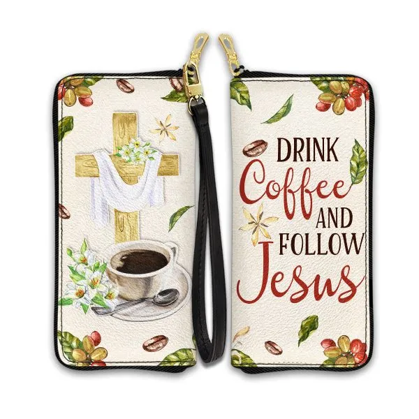Coffee Drink Coffee And Follow Jesus Women Purse Accessories For Beauty