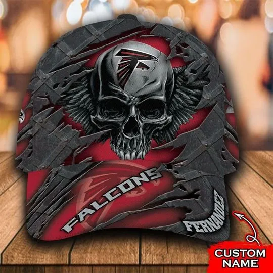 NFL Atlanta Falcons Skull 3d Mascost Cap Accessories Outfit For Men Women