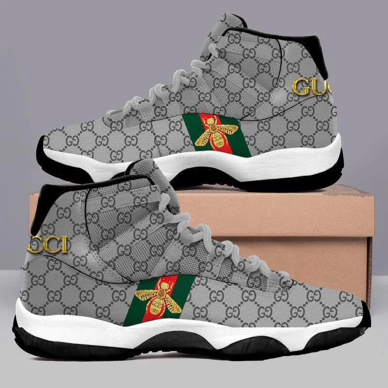 Gucci Bee Grey Air Jordan 11 Sneakers Sport Shoes Fashion For Men Women