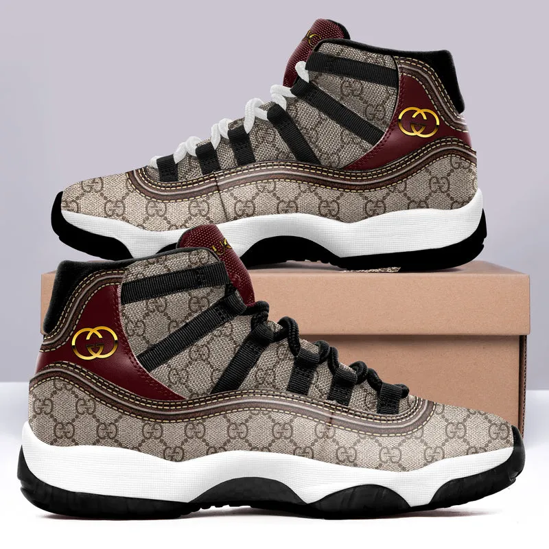 Gucci Brown Stripe Air Jordan 11 Sneakers Sport Shoes Fashion For Men Women