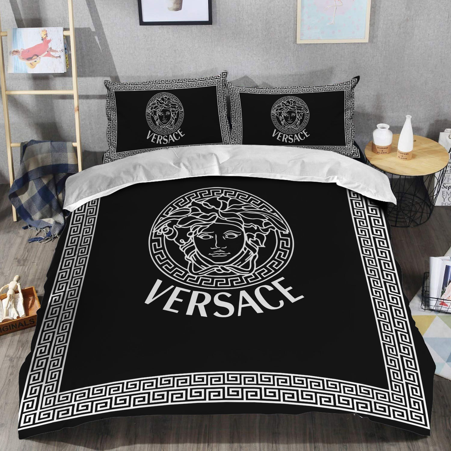 Luxury brand fashion bedding set premium duvet cover special gift home decor 377