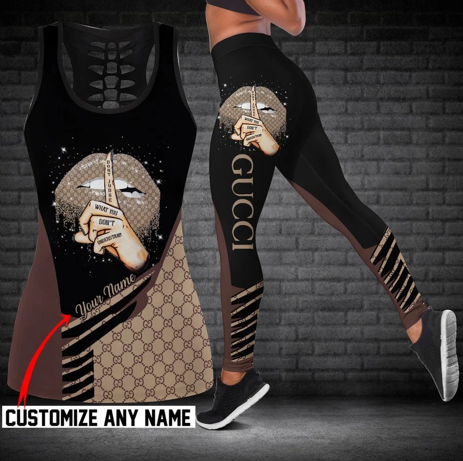 Personalized gucci tank top leggings luxury brand clothing clothes outfit gym for women 95 htls