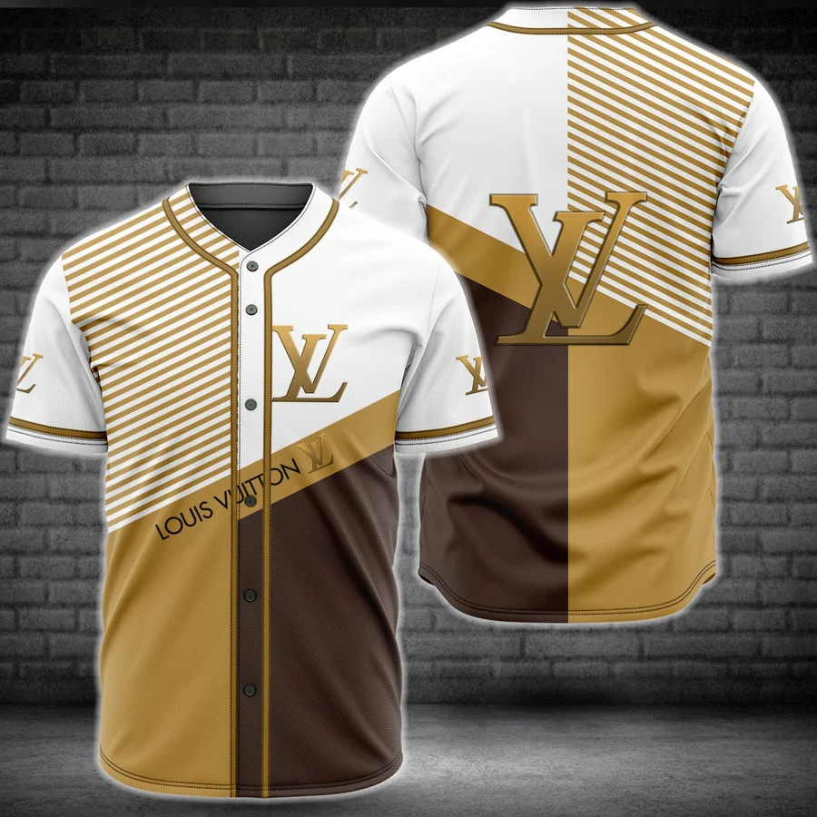 Buy louis vuitton white baseball jersey shirt lv luxury clothing clothes sport outfit for men women 116 mte