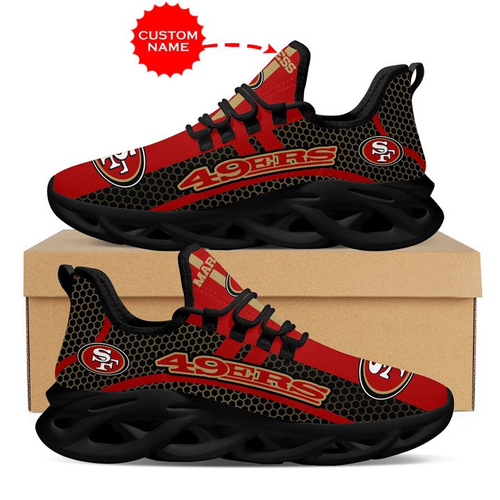 San francisco 49ers shoes max soul luxury nfl personalized gift for fans 75 msl