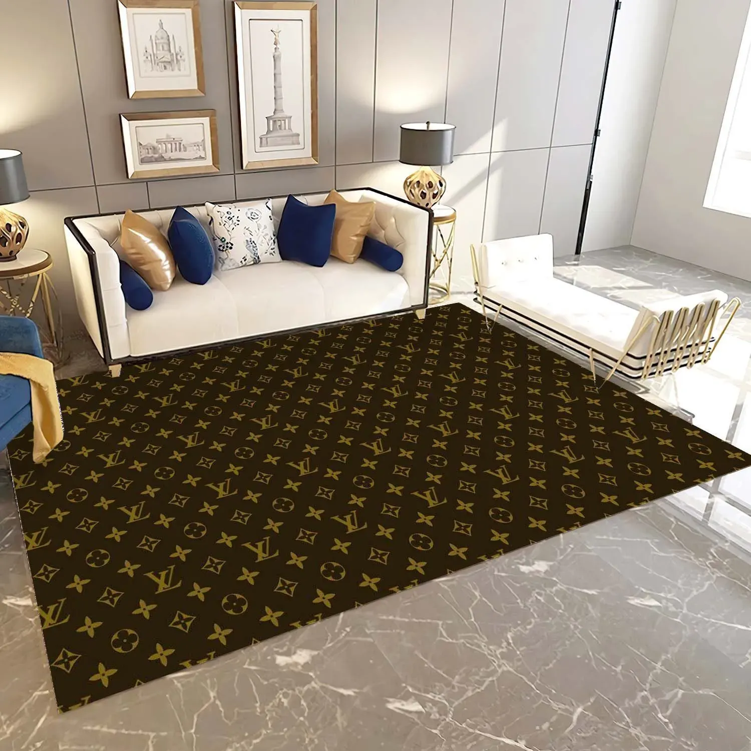 
                louis vuitton brown limited fashion luxury brand rug carpet home decor
            