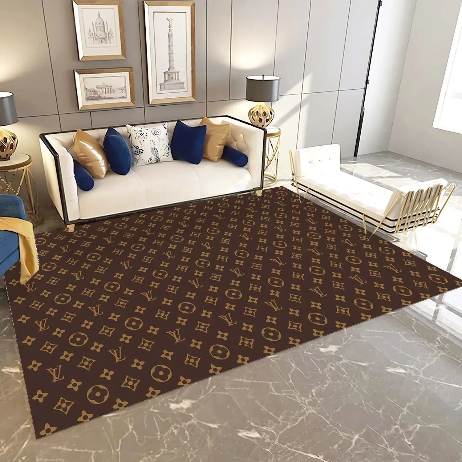 
                louis vuitton brown fashion limited luxury brand rug carpet home decor
            