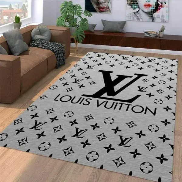 
                louis vuitton grey fashion limited luxury brand rug carpet home decor
            