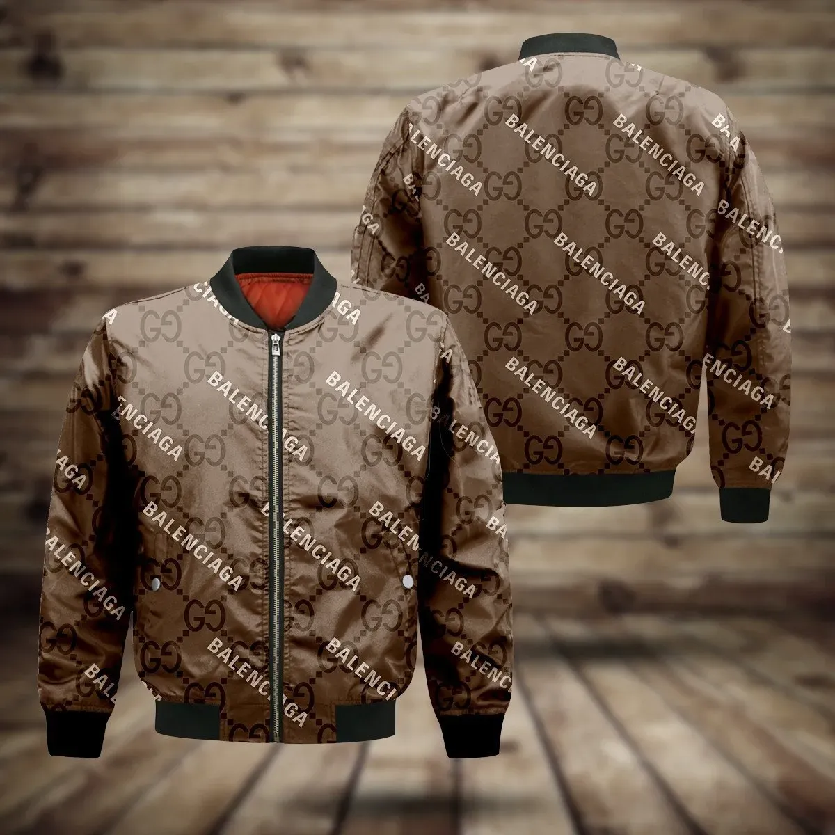 
                gucci balenciaga bomber jacket luxury brand clothing clothes outfit
            