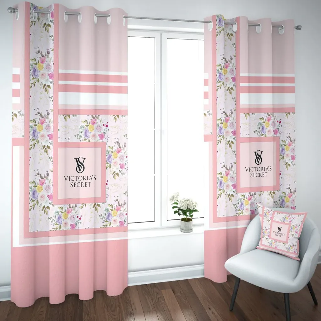 
                victoria's secret flowers window curtain luxury curtain for child bedroom living room home decoration
            