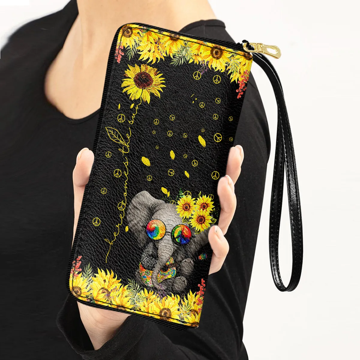 Elephant Hippie Elephant Here Comes The Sun Women Purse Accessories For Beauty