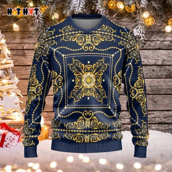 Gianni Versace Blue Sweatshirt Luxury Brand Clothing Clothes Outfit For Women
