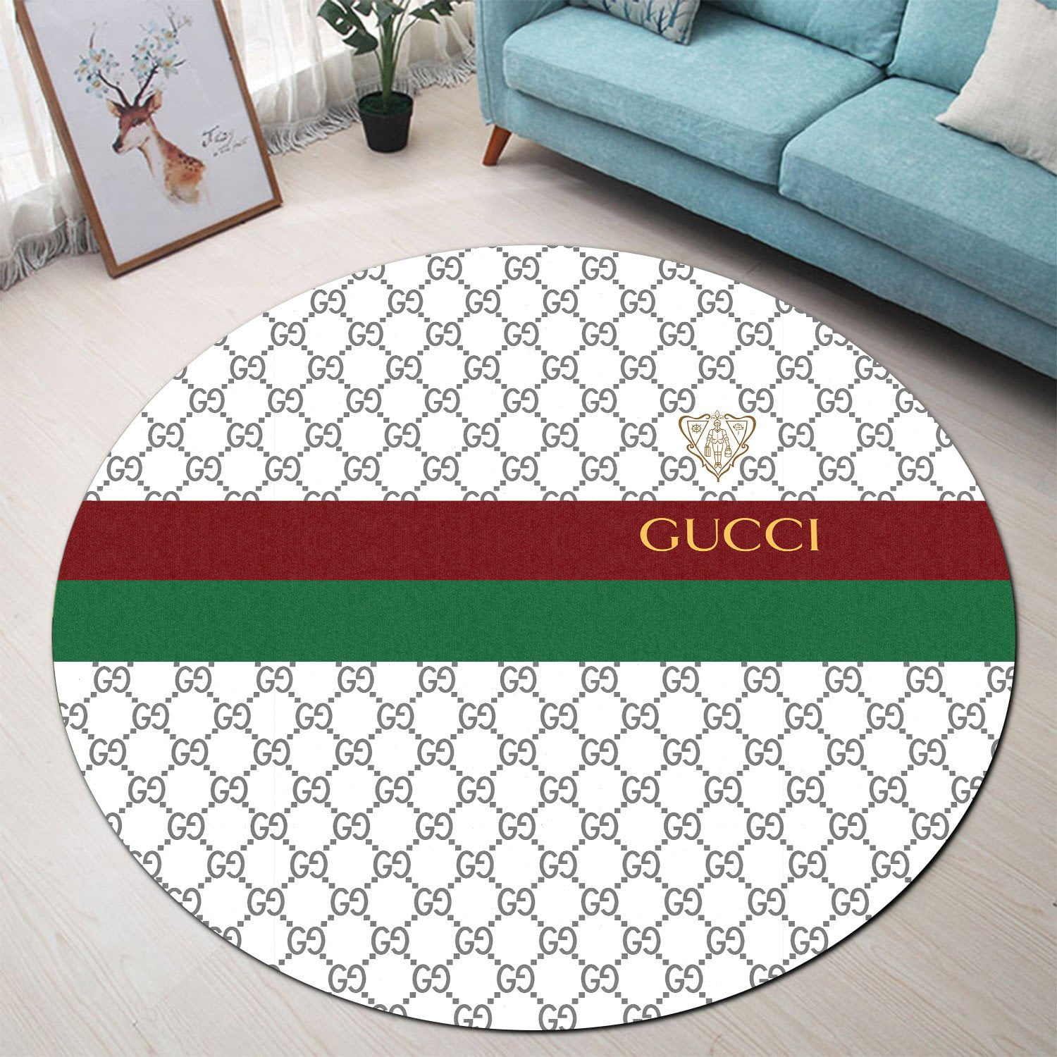 Luxury brand round carpet rug #1