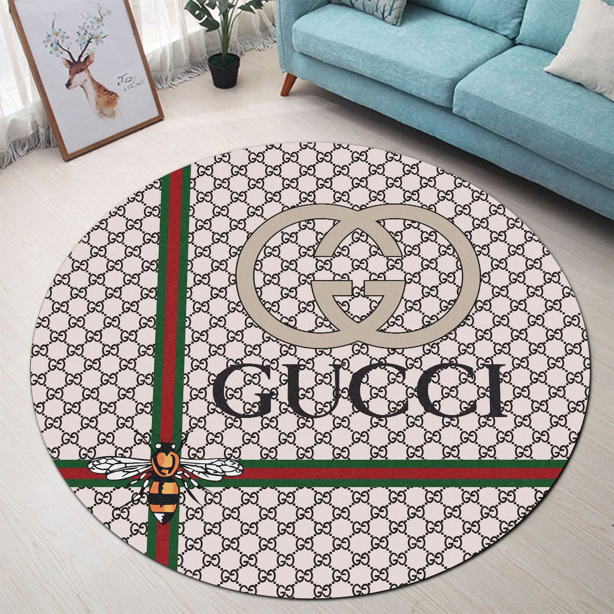 Italian luxury brand round carpet rug #9 3d
