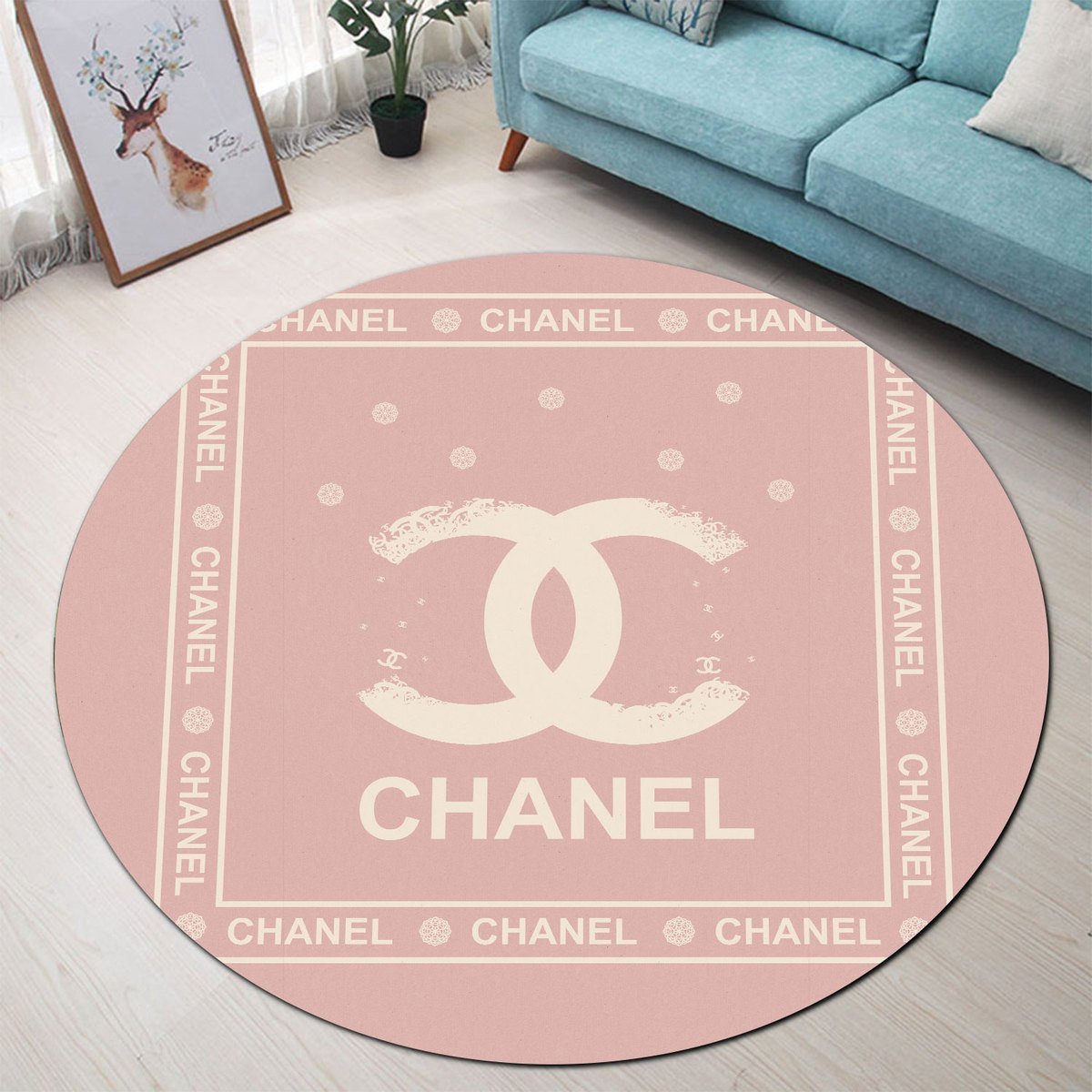 High-end round carpet rug #166